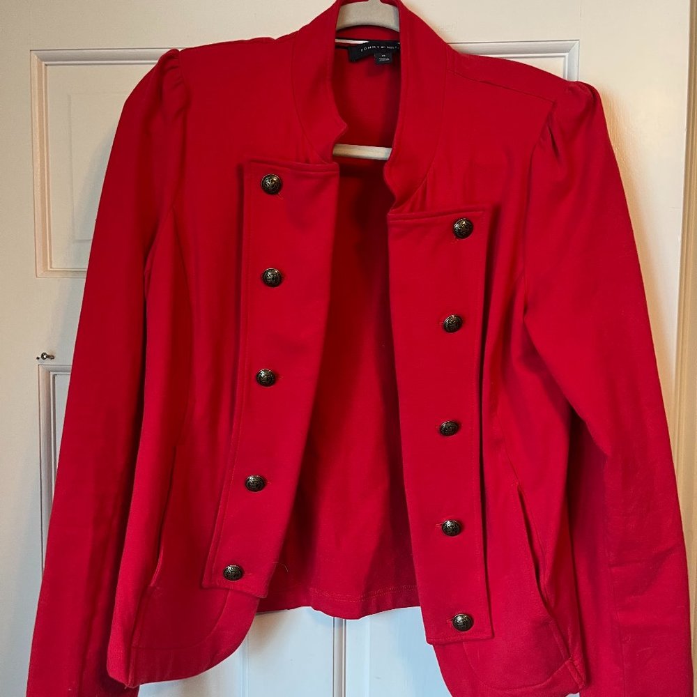 Tommy Hilfiger Red Button Detail Military Jacket - M